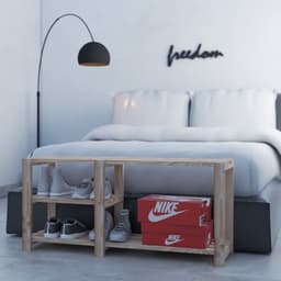 Banco Sapateira de Madeira