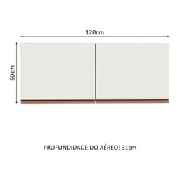 Armário de Cozinha Aéreo 120x50cm