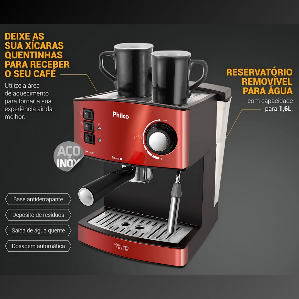 Cafeteira 4 em 1 Expresso e Cápsulas